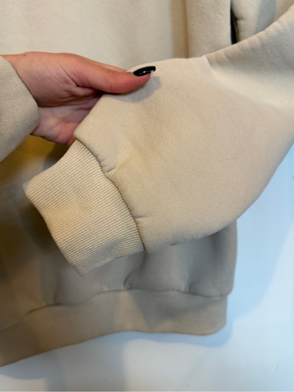 Womens Beige Comfrt Pullover Hoodie - Picture 5 of 6